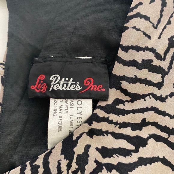 Vintage Liz Petites Inc Leopard Dress Size 8 - Picture 7 of 9
